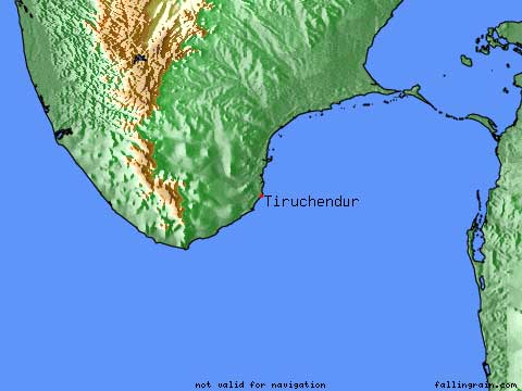 Detailed map of Tiruchendur (may take a few seconds).
