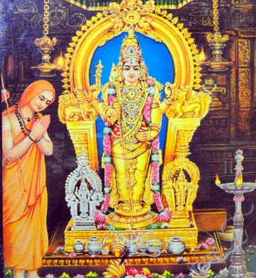 Adi Shankaracharya at Tiruchendur